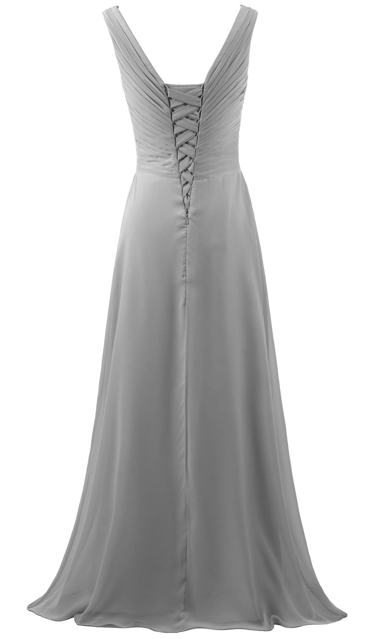 Elegant Women's V-Neck Sleeveless Long Bridesmaid Dress 2023 - Formal Wedding Guest Evening Party Gown for Fall | Perfect for Weddings, Galas, and Special Occasions