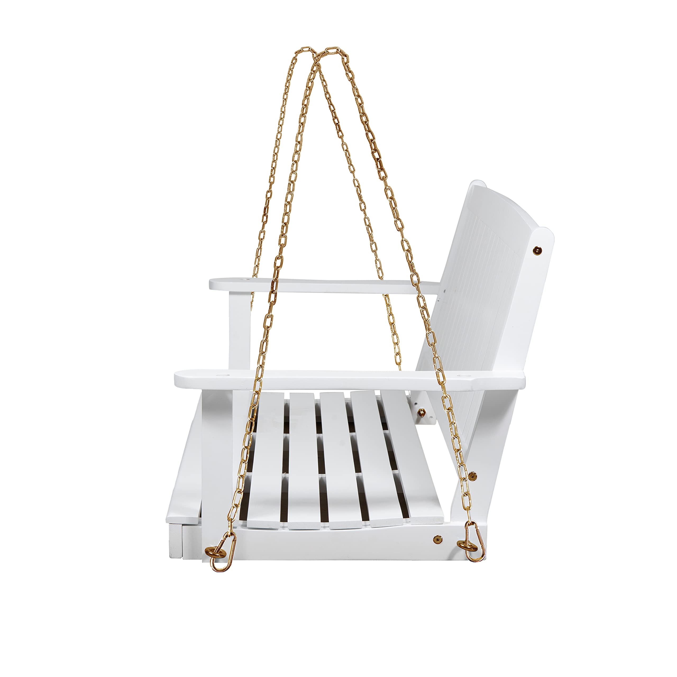 Christopher Knight Home Phoebe Outdoor Acacia Wood Porch Swing - White Weather-Resistant Hanging Chair for Patio, Garden, Backyard & Deck Relaxation