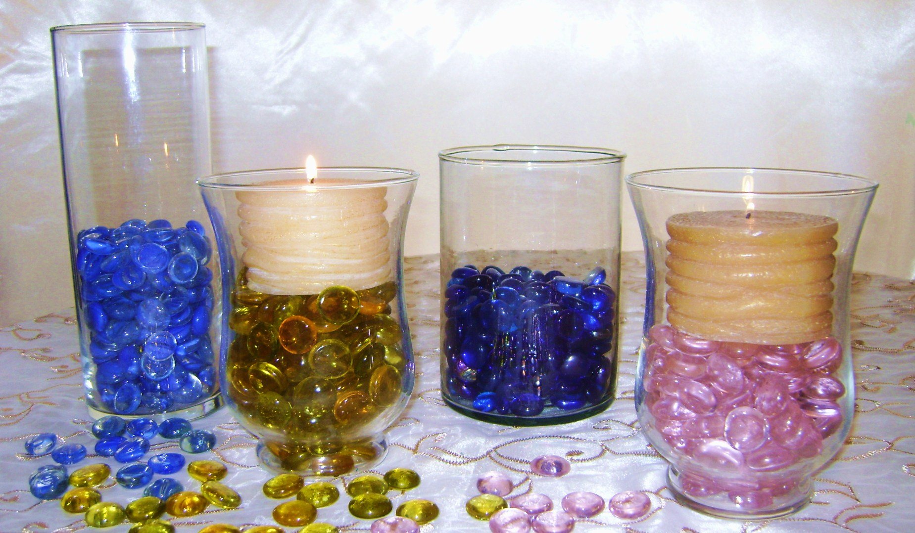 2 LB Opal Latte Iridescent Glass Gems - Decorative Vase Fillers for Home, Wedding & Event Centerpieces