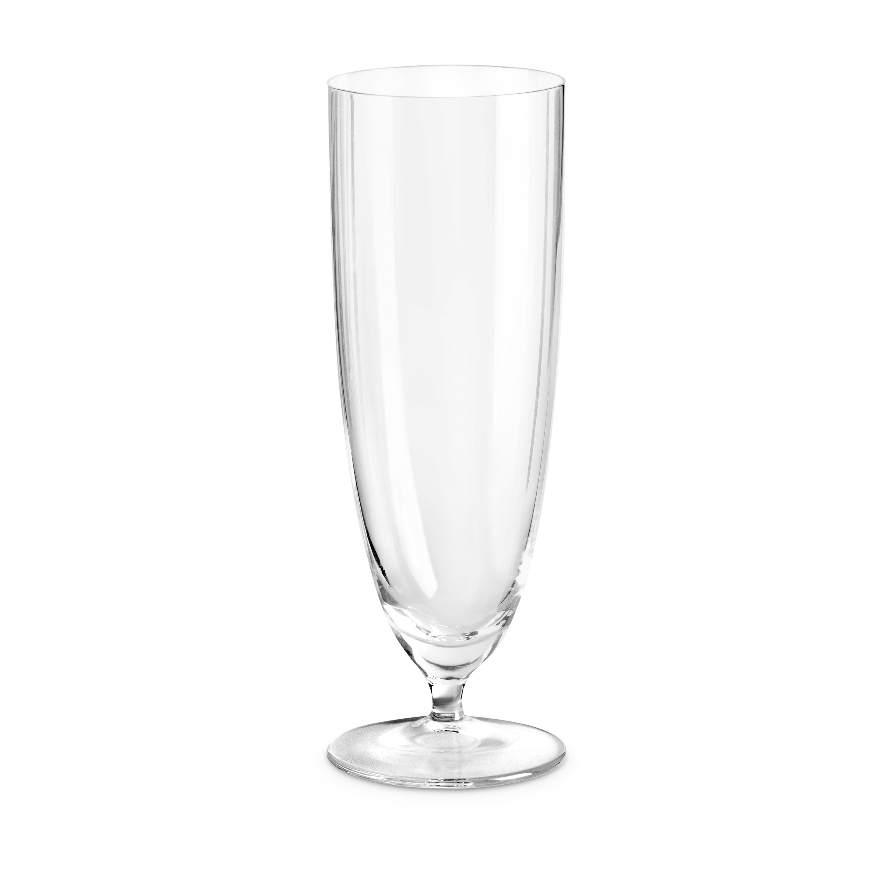 Elegant Iris Champagne Flutes Set of 2 - Premium Crystal Glassware for Weddings, Anniversaries & Romantic Celebrations