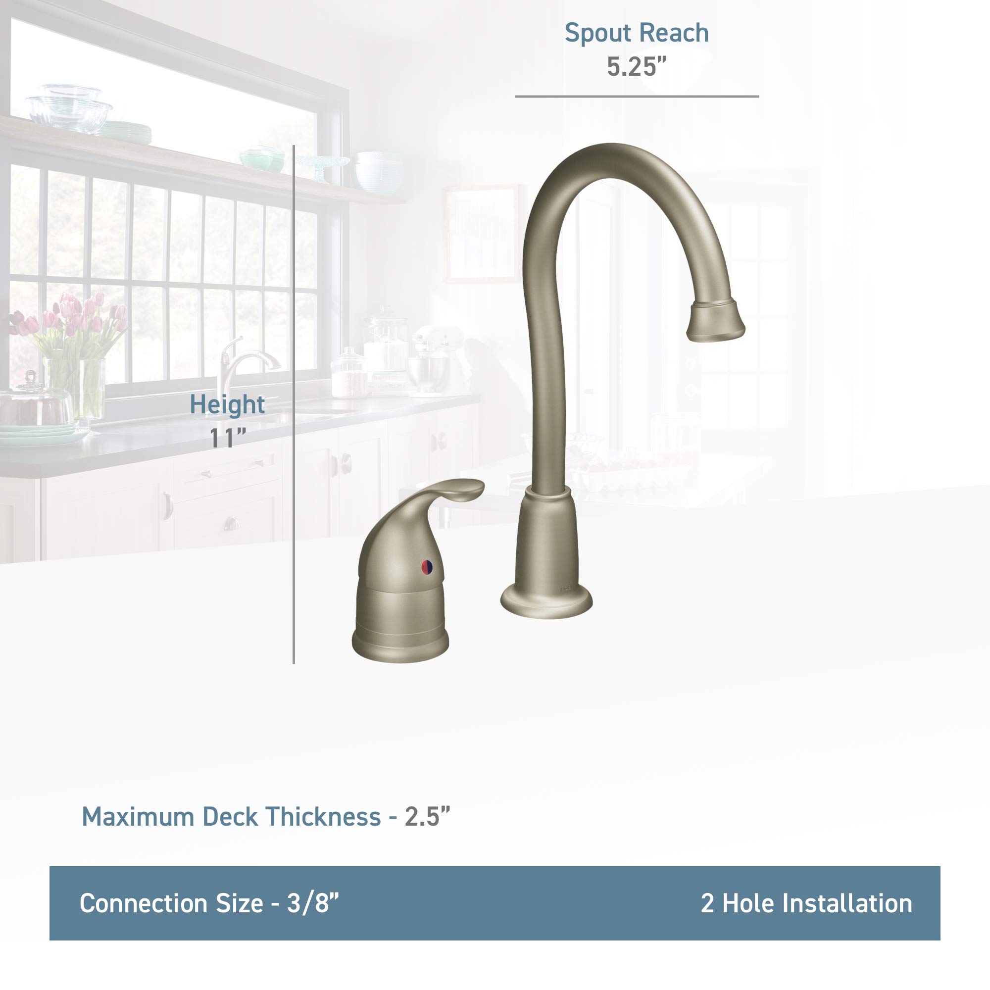 Moen 4905 Camerist Single Handle High Arc Pull-Down Kitchen Faucet in Chrome - Perfect for Modern Farmhouse & Commercial Style Sinks