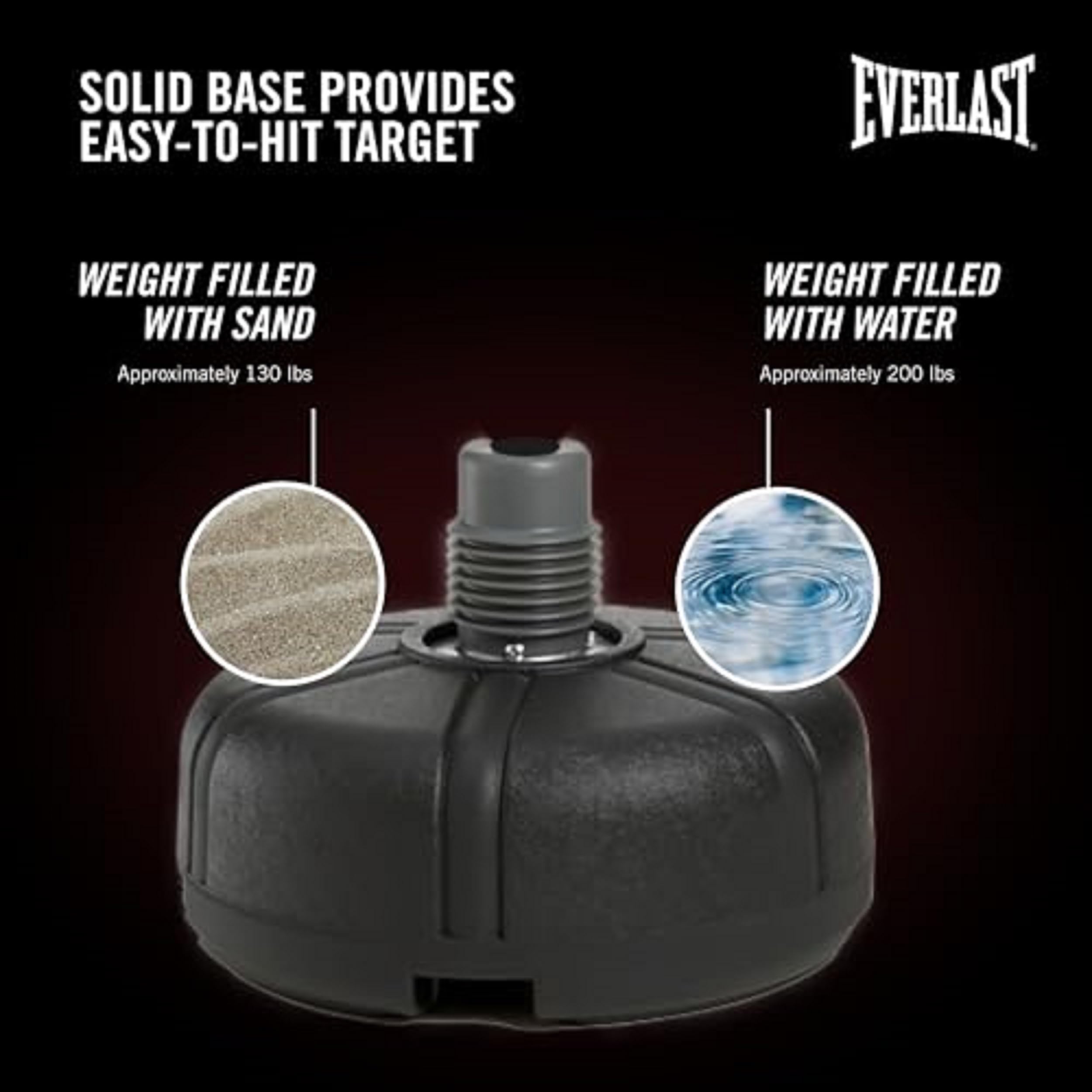 Everlast Free Standing Punching Bag - Heavy Duty Fitness Training Heavy Bag for Indoor & Home Gym Workouts | Boxing, MMA, Kickboxing & Cardio Training