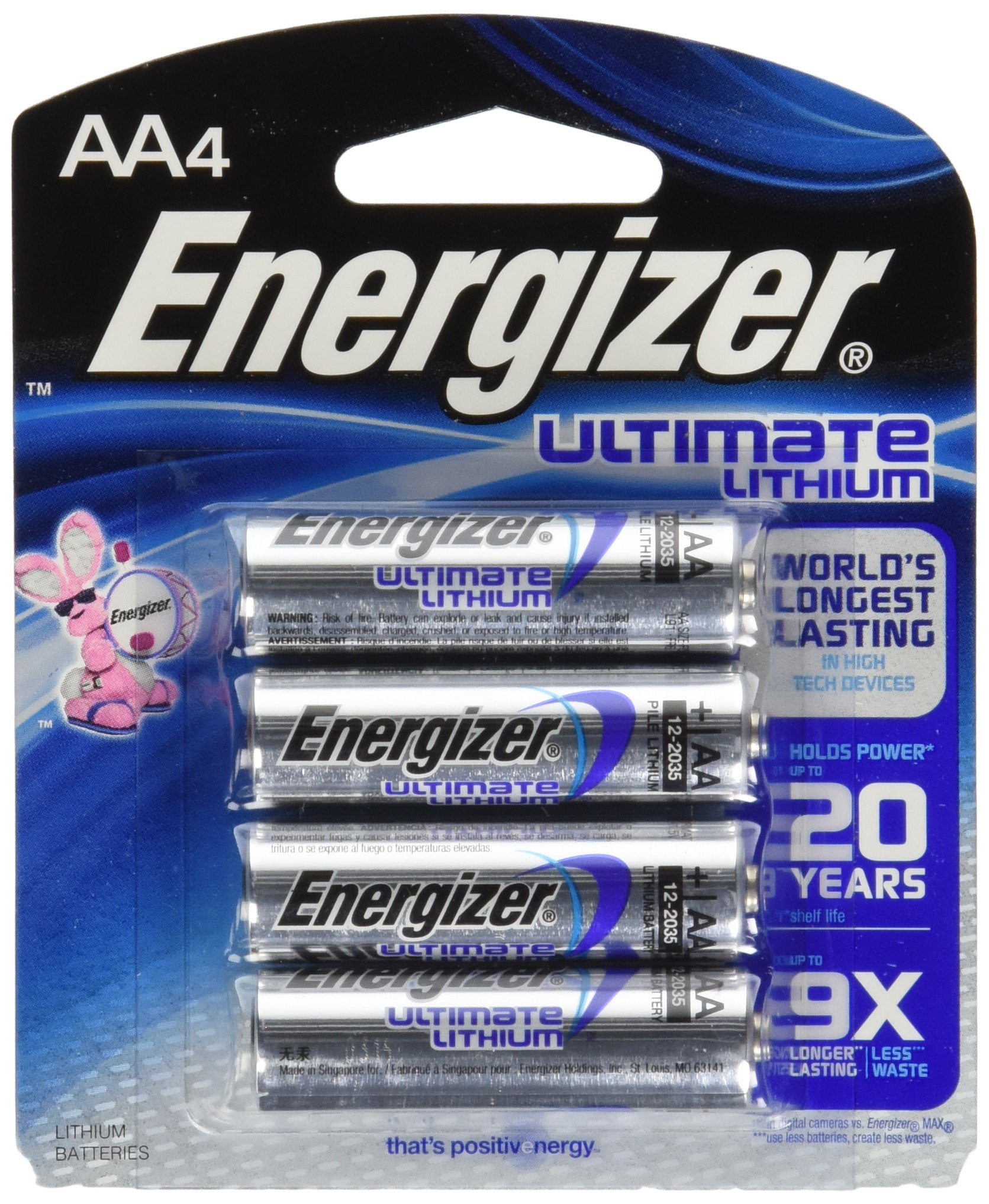 Energizer Ultimate Lithium AA Batteries (36 Pack) - Long-Lasting Power for Cameras, Flashlights & Electronics - Best for High-Drain Devices & Emergency Kits