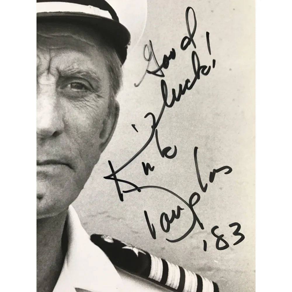 Kirk Douglas Autographed 8x10 Photo with JSA COA - The Final Countdown Movie Memorabilia - Perfect for Collectors, Fans & Home Theater Decor