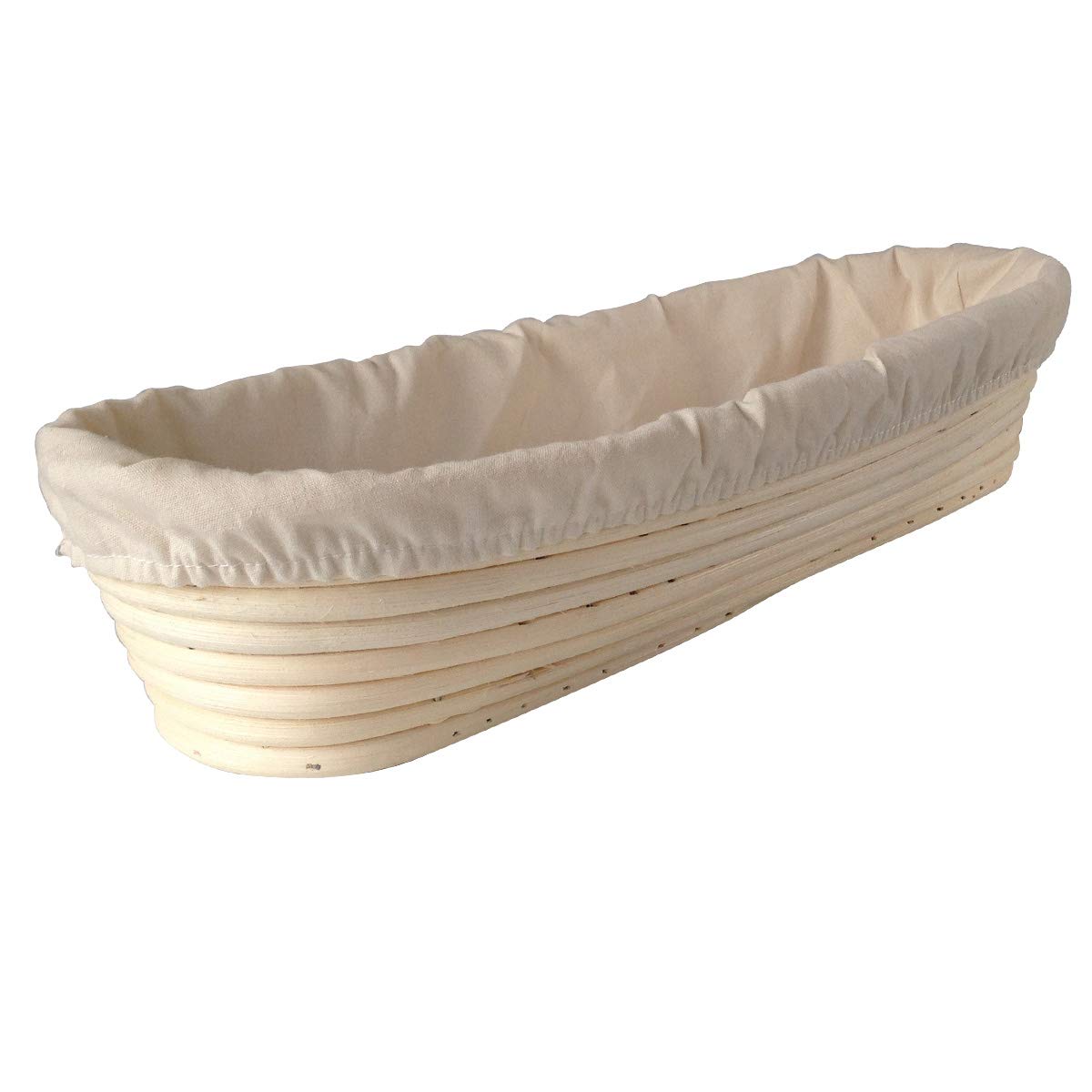 Large Oval Bread Proofing Basket - Rattan Banneton Brotform Dough Rising Basket (Size#7, 35x14x7cm) - Perfect for Artisan Sourdough, Homemade Bread Baking & Professional Bakeries