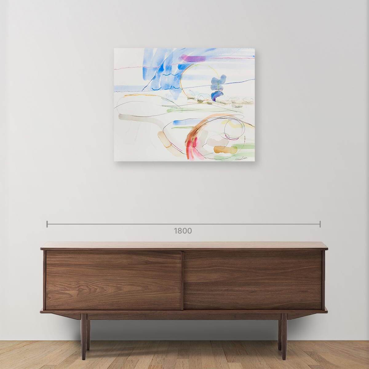 Delicate Landscape III Wall Art - Handmade Canvas Painting for Home & Office Decor - Perfect for Living Room, Bedroom, and Office Spaces