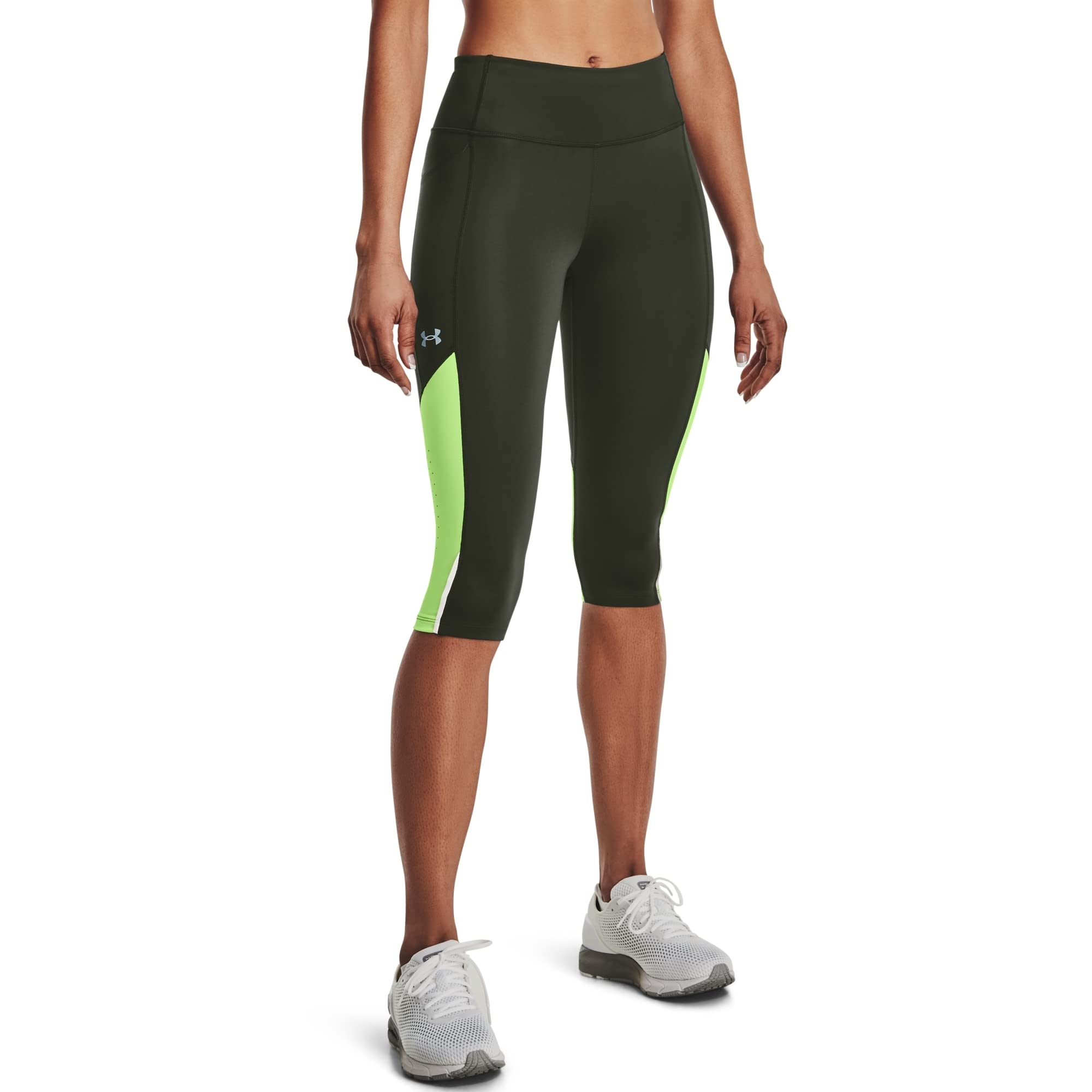 Under Armour Women's Fly Fast 3.0 Speed Capri Leggings - High-Performance Workout Tights for Running, Yoga & Gym | Moisture-Wicking & Breathable Activewear