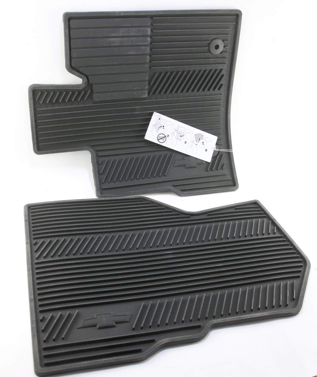 GM Accessories 22832327 Premium All-Weather Floor Mats - Jet Black with Bowtie Logo - Durable Protection for Trucks, SUVs, and Cars