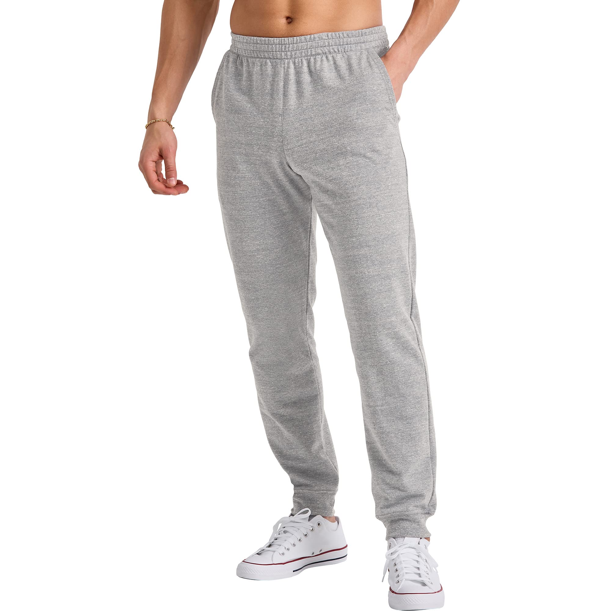Hanes Men's French Terry Jogger Pants with Pockets - Comfortable Casual Lounge Pants for Men, Workout, Running, and Home Wear