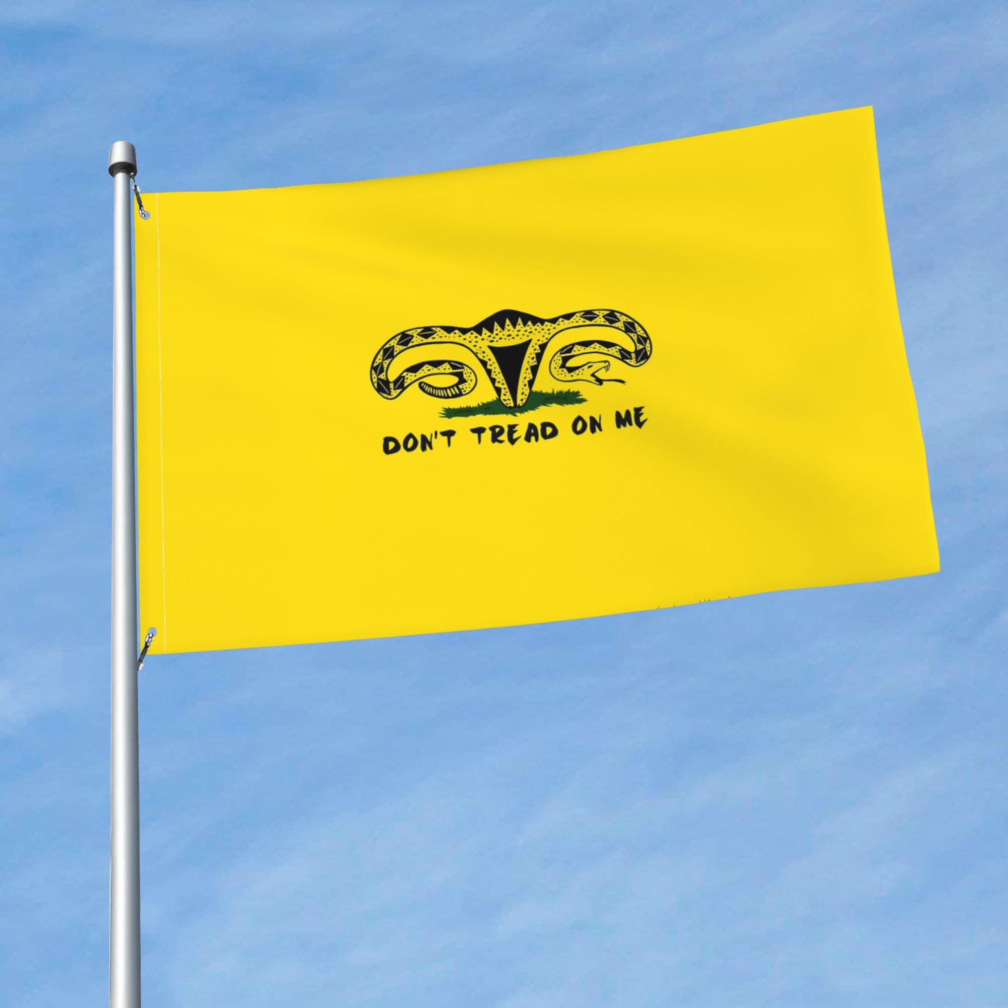 Don't Tread On My Uterus Pro Choice Feminist Flag - 3x5 Ft Women's Rights Banner with Grommets - Durable Polyester Outdoor Decoration for Protests, Rallies & Home Display
