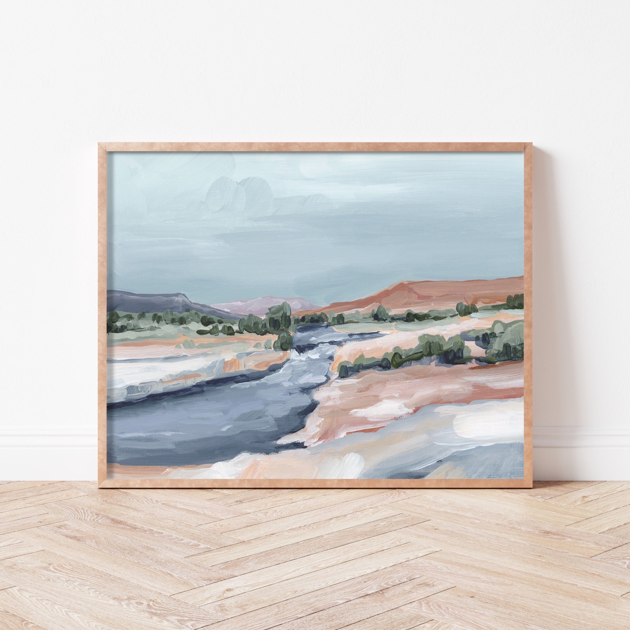 Stunning River Through Zion National Park Art Print - Scenic Landscape Wall Decor for Home, Office & Gifts