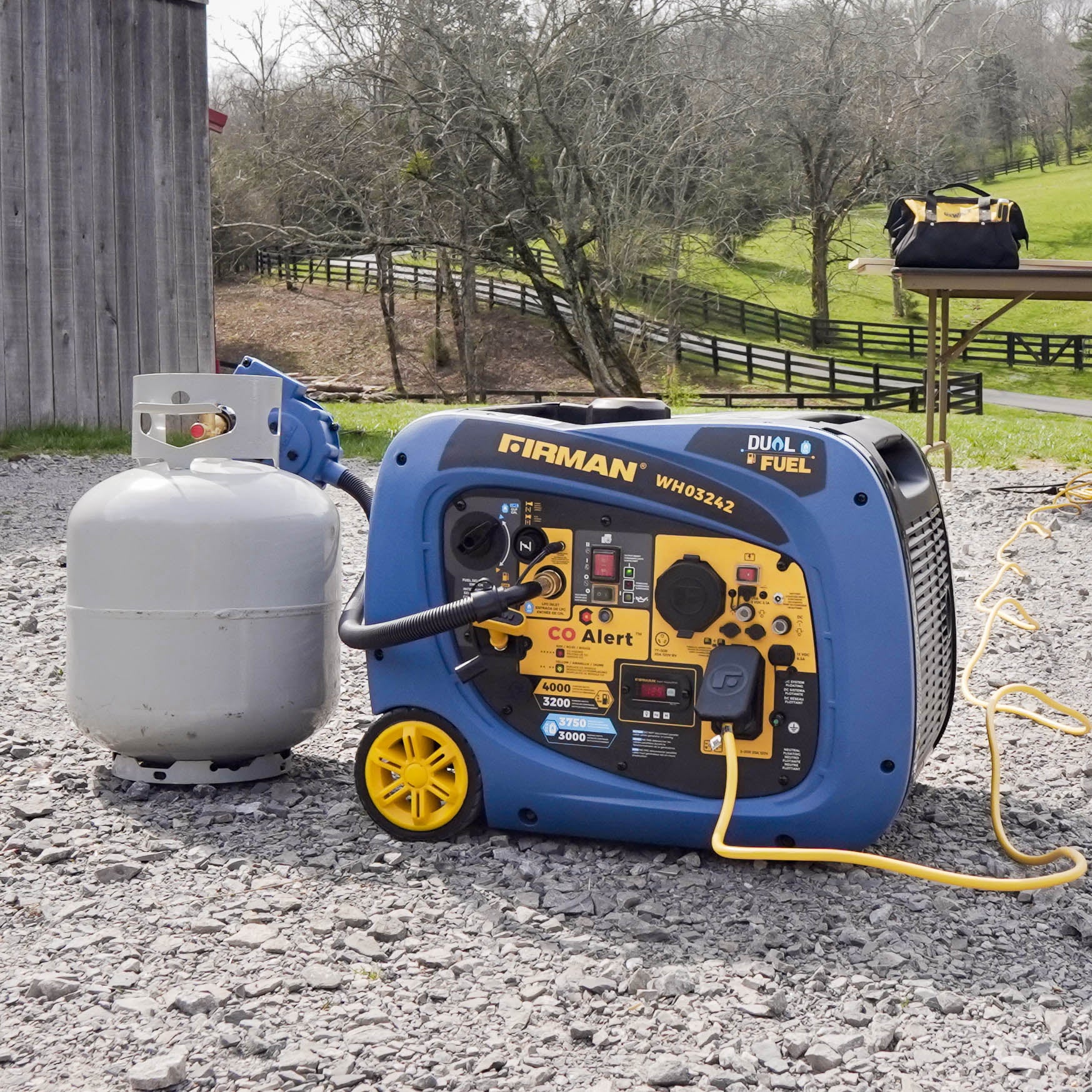 Refurbished 4000W Dual Fuel Inverter Generator with Electric Start - Perfect for Camping, RV Trips & Emergency Power Backup