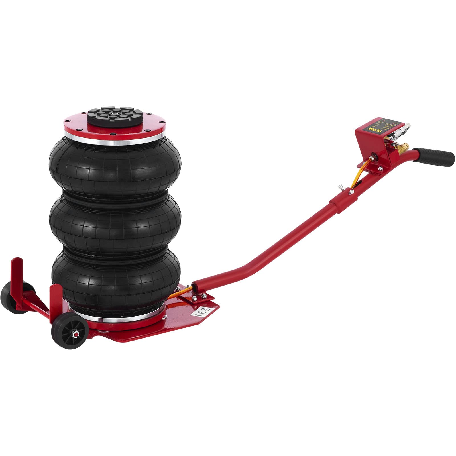 3T Red Air Jack Bag - Heavy Duty Pneumatic Car Jack for Vehicle Lifting - Perfect for Garage, Auto Repair & Emergency Roadside Assistance