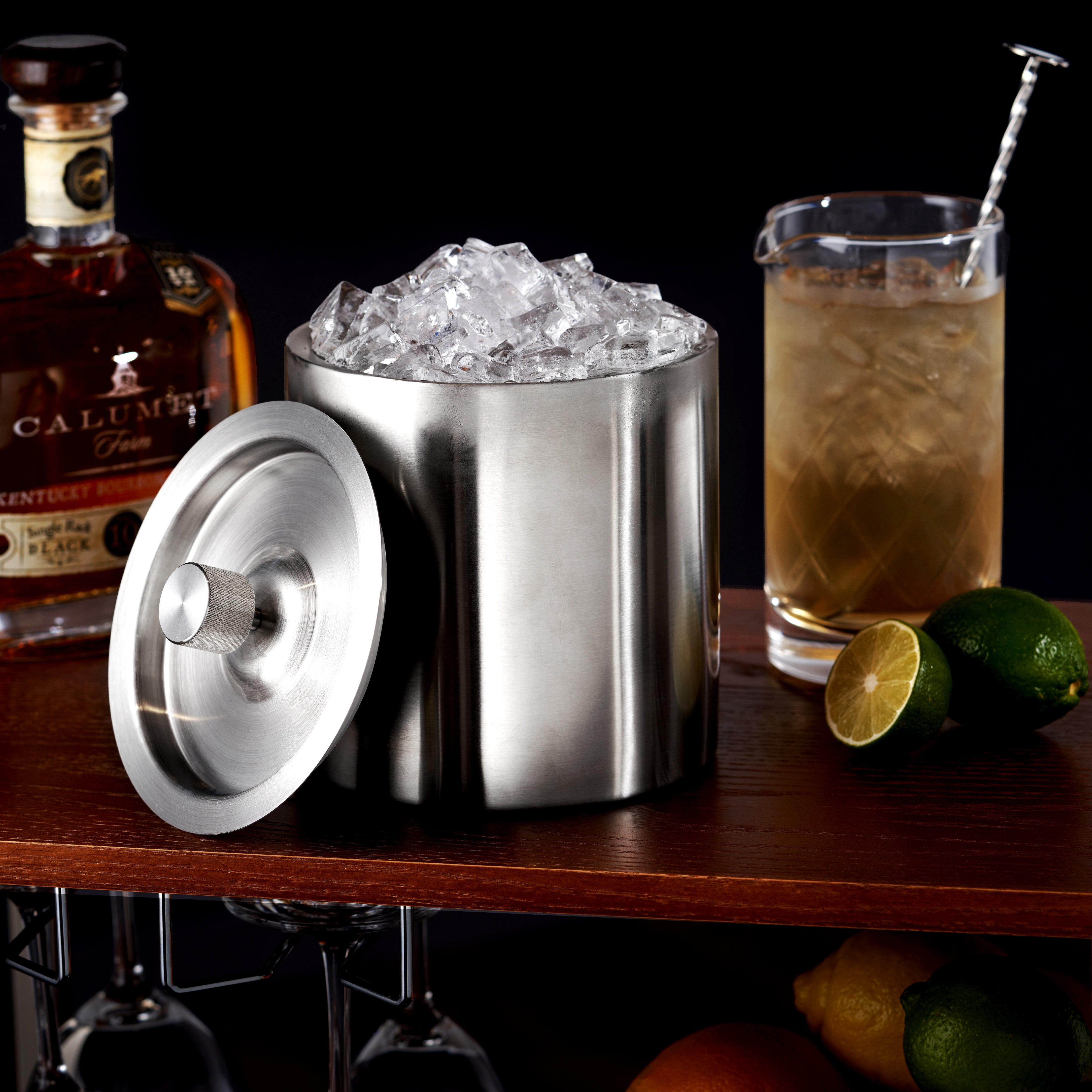 Premium Stainless Steel Harrison Insulated Ice Bucket - Keeps Drinks Cold for Hours - Perfect for Parties, BBQs, and Outdoor Gatherings
