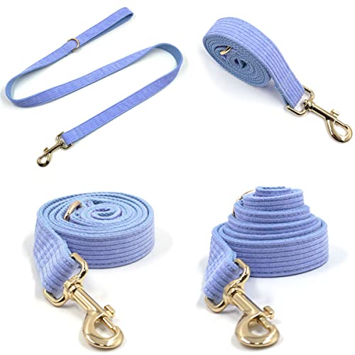 Custom Personalized Dog Collars with Name Engraved Gold Buckle - Striped Velvet Pet Collar for Small Medium Large Dogs | Matching Leash, Bow Tie & Harness Set | Perfect for Daily Walks, Training & Gifts