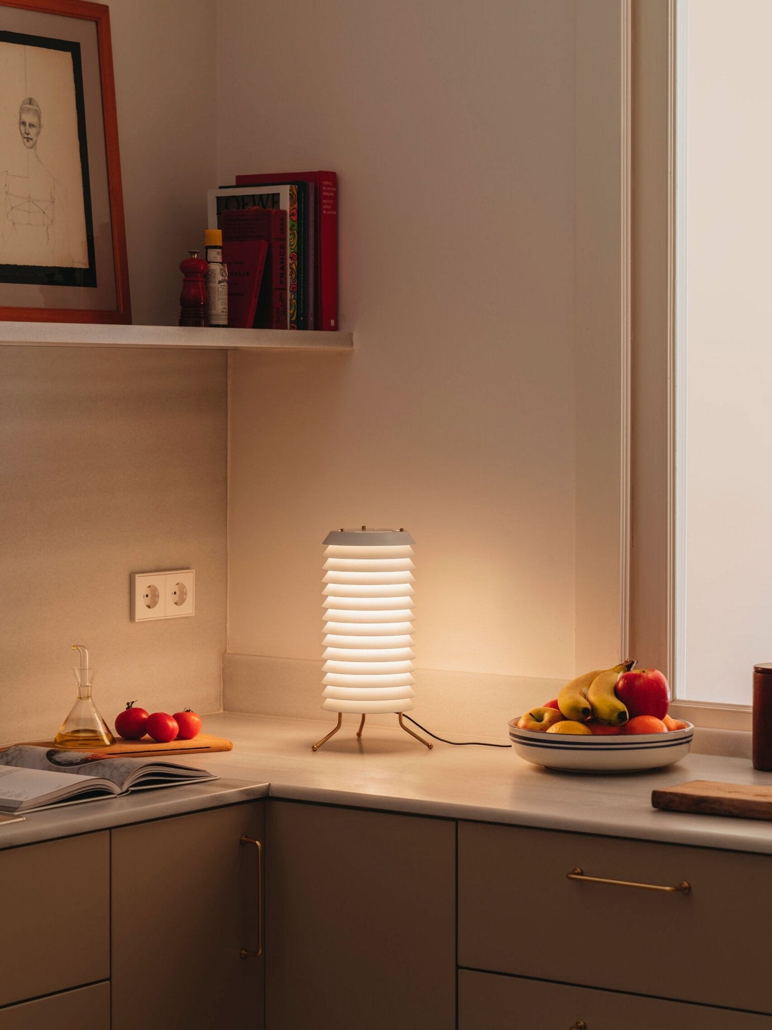 Baltic Tower Table Lamp - Modern LED Desk Light for Home Office, Bedroom & Living Room - Stylish Nightstand Lighting for Reading & Decor