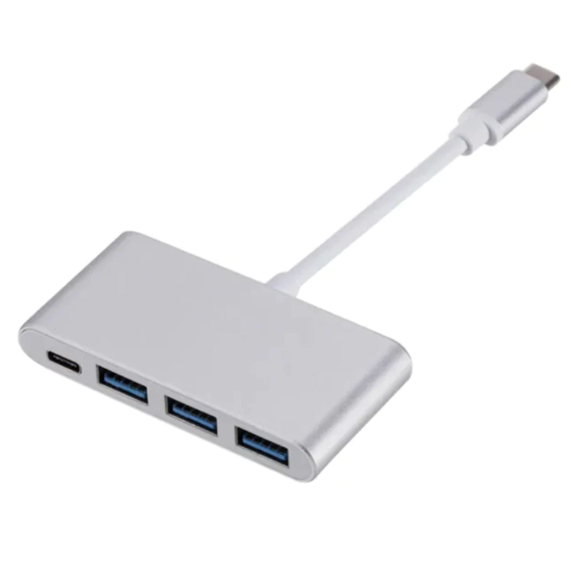 USB C to 3 USB 3.0 and Type C Adapter - High-Speed Data Transfer Hub for MacBook, iPad, Laptop & Smartphones - Perfect for Home Office, Travel & Multi-Device Charging