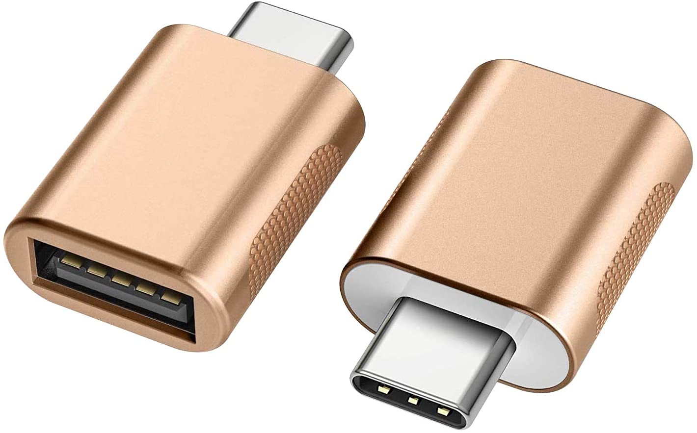 2 Pack USB C to USB A Adapter - Fast Charging & Super Speed Data Transfer - Gold Plated Connectors - Compatible with MacBook, iPad, Samsung Galaxy - Perfect for Travel, Office & Home Use