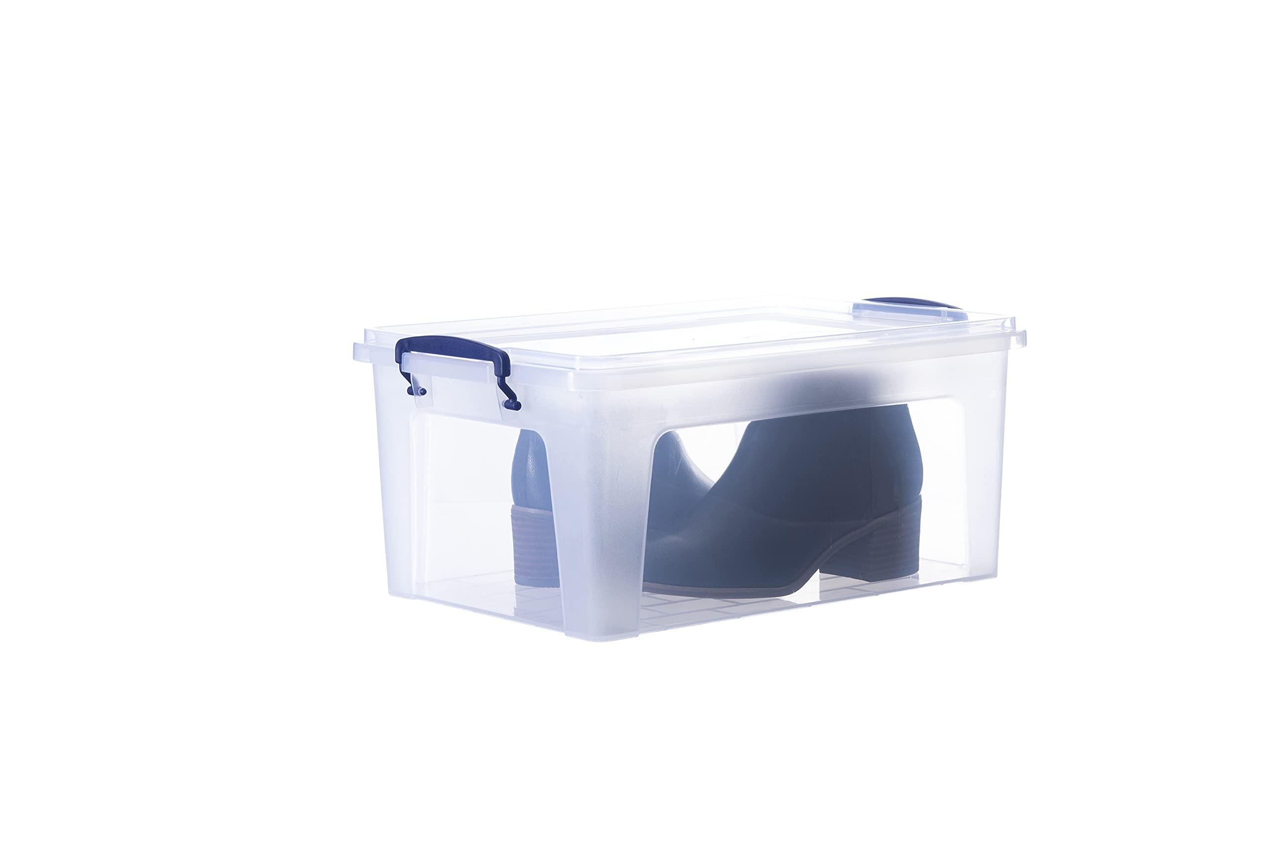 Premium Clear Plastic Storage Bins with Lids - 6-Pack 16 Qt Stackable Organizing Containers for Home, Office & Dorm - BPA Free, Non-Toxic, Odorless | Perfect for Pantry Organization, Closet Storage & Office Supplies