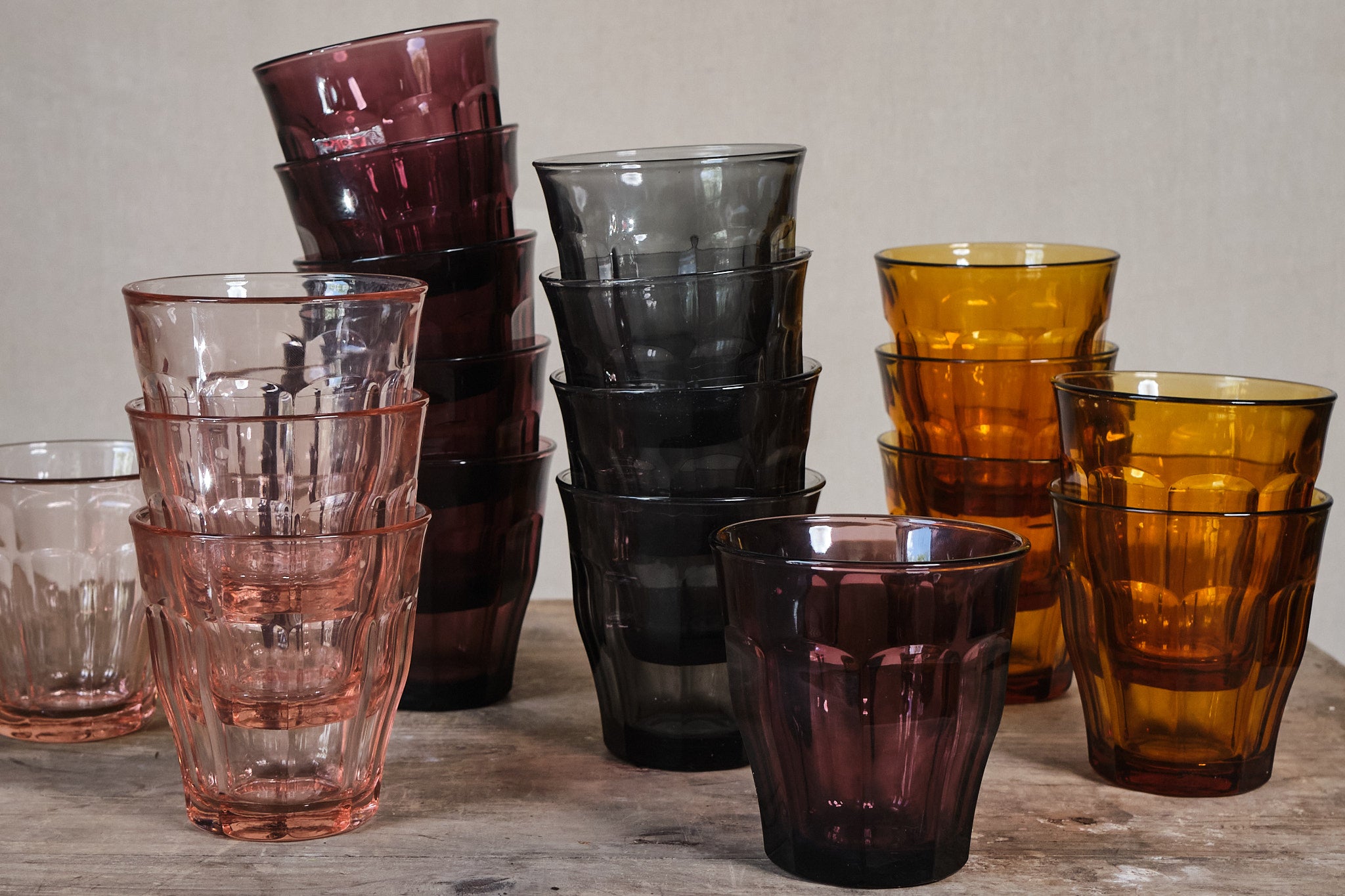Vibrant Colored Glass Tumblers - Set of 4, 16oz Insulated Drinking Cups for Iced Coffee, Juice & Cocktails - Perfect for Home, Office & Outdoor Parties