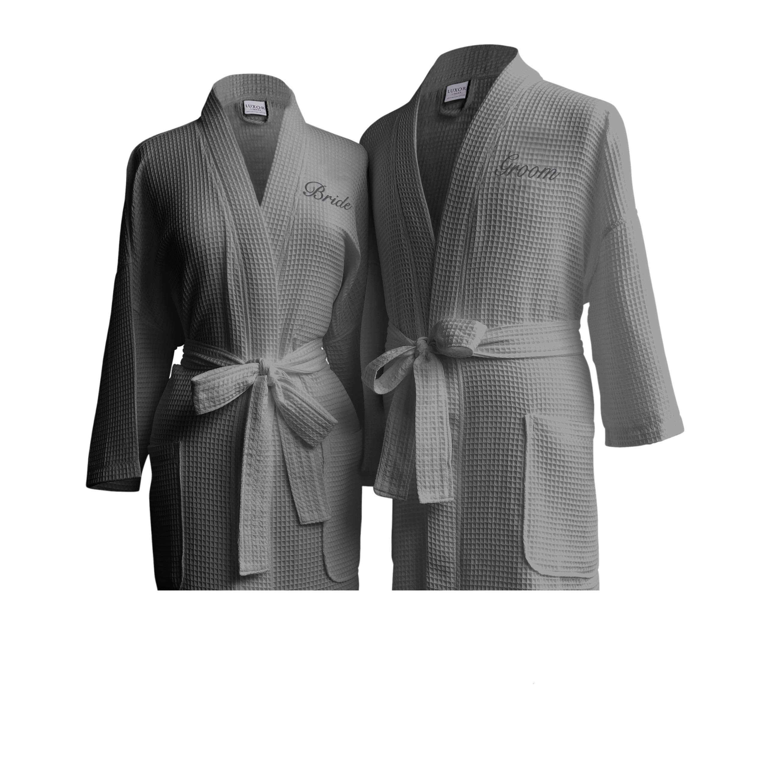 Luxor Linens Waffle Weave Spa Bathrobe - Ciragan Collection | Soft Cotton Robe for Women & Men | Perfect for Spa, Hotel, Home Relaxation & Luxury Gifts