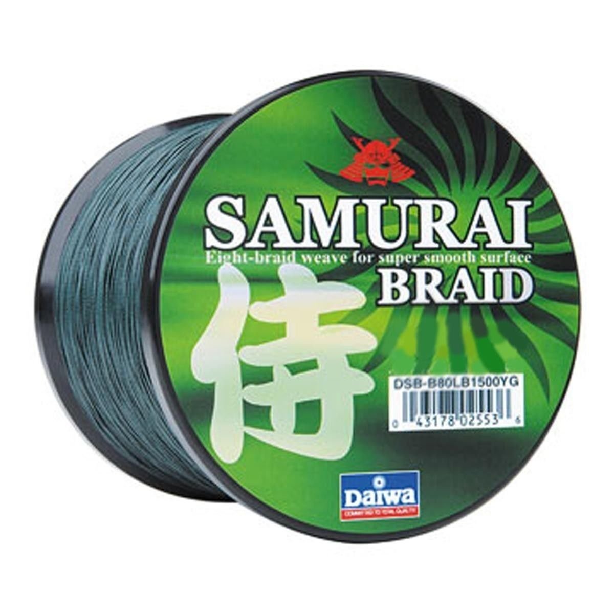 Daiwa Samurai Braid Fishing Line - 55lb Green High Strength Bulk Spool for Saltwater & Freshwater Fishing - Perfect for Casting, Trolling, and Offshore Angling