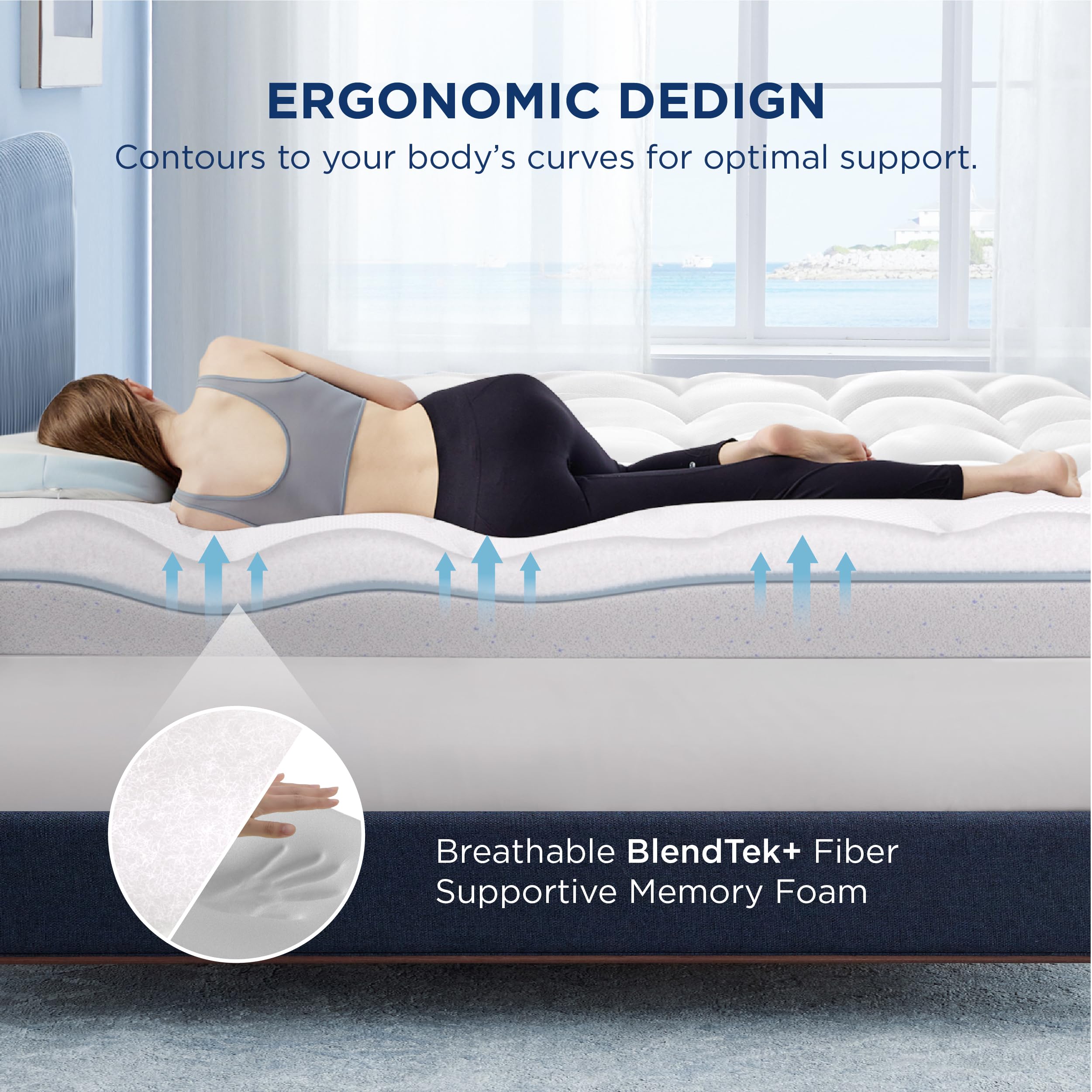 Bedsure 4 Inch King Size Memory Foam Mattress Topper - Dual Layer Cooling Gel Infused 2.5 Inch Memory Foam & 800 GSM Waterproof Pillow Top - Fits 8-21 Inch Deep Pocket Mattresses - Perfect for Hot Sleepers & Pressure Relief