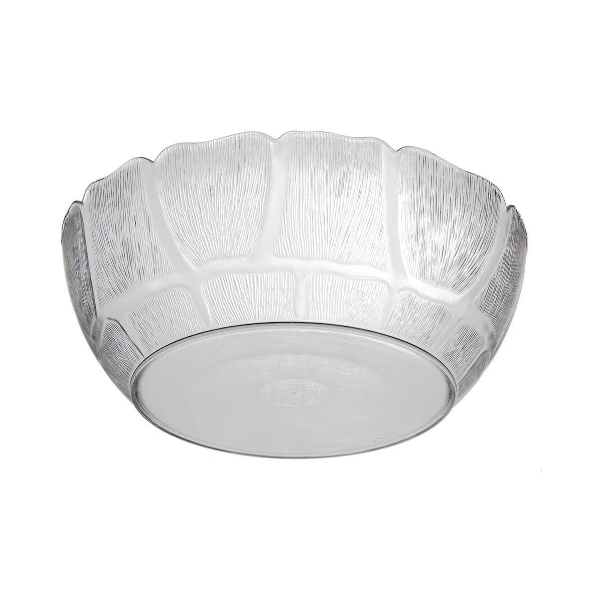 Carlisle 691407 Clear Petal Mist Bowl - 5.7 Quart Serving Bowl for Salads, Pasta & Party Snacks - Durable Plastic Mixing Bowl for Kitchen & Outdoor Entertaining