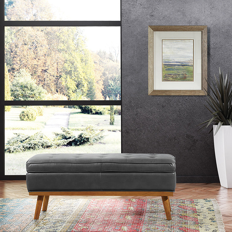 Office Star Ave Six Katheryn Storage Bench - Multifunctional Entryway Bench with Storage for Home, Office & Mudroom Organization - Perfect for Shoes, Blankets & Home Decor
