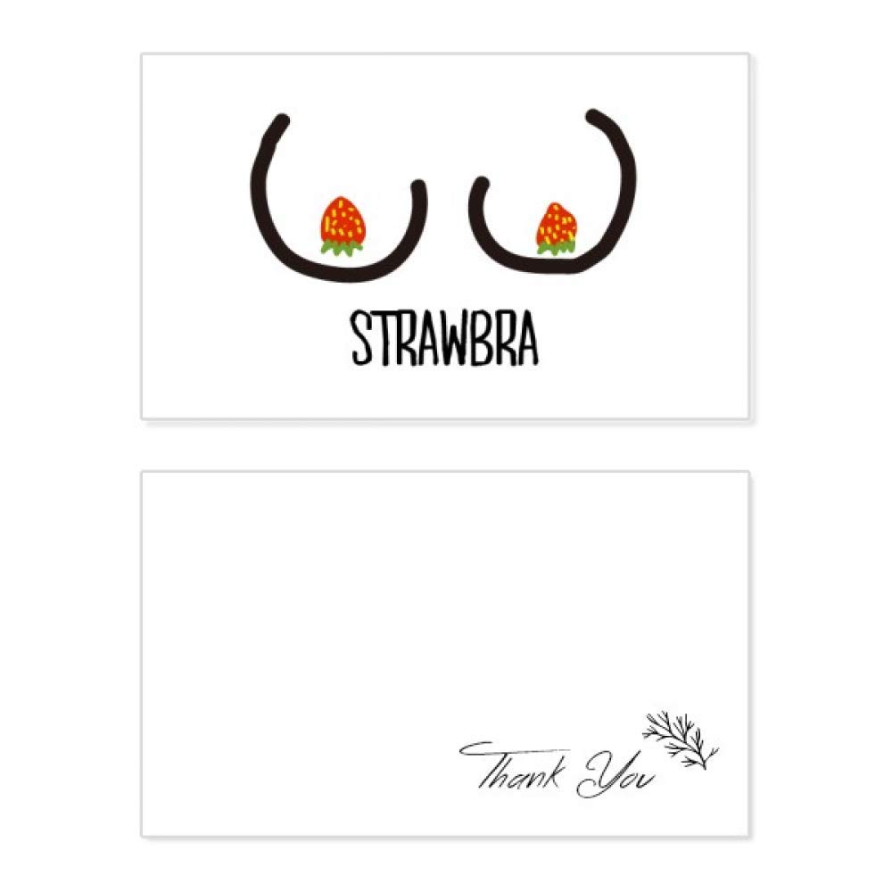 Funny Black & Red Strawberry Thank You Card - Birthday, Wedding, Appreciation Greeting Card for Friends & Family | Perfect for Special Occasions & Gifts