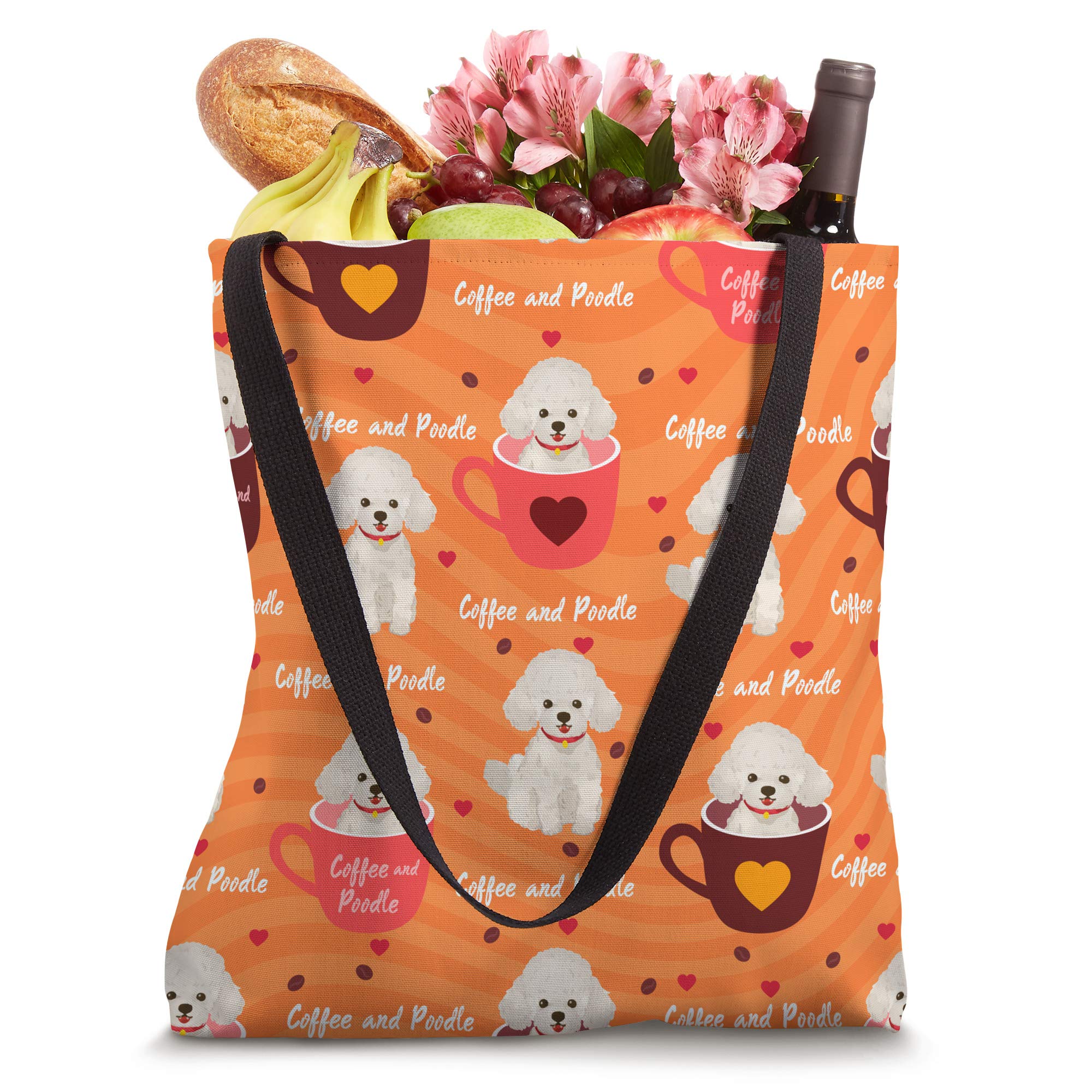 Poodle Coffee Cups - Cute Poodle Dog Owner Gift Tote Bag for Poodle Lovers | Perfect for Coffee Shops, Dog Parks & Gifts for Poodle Owners