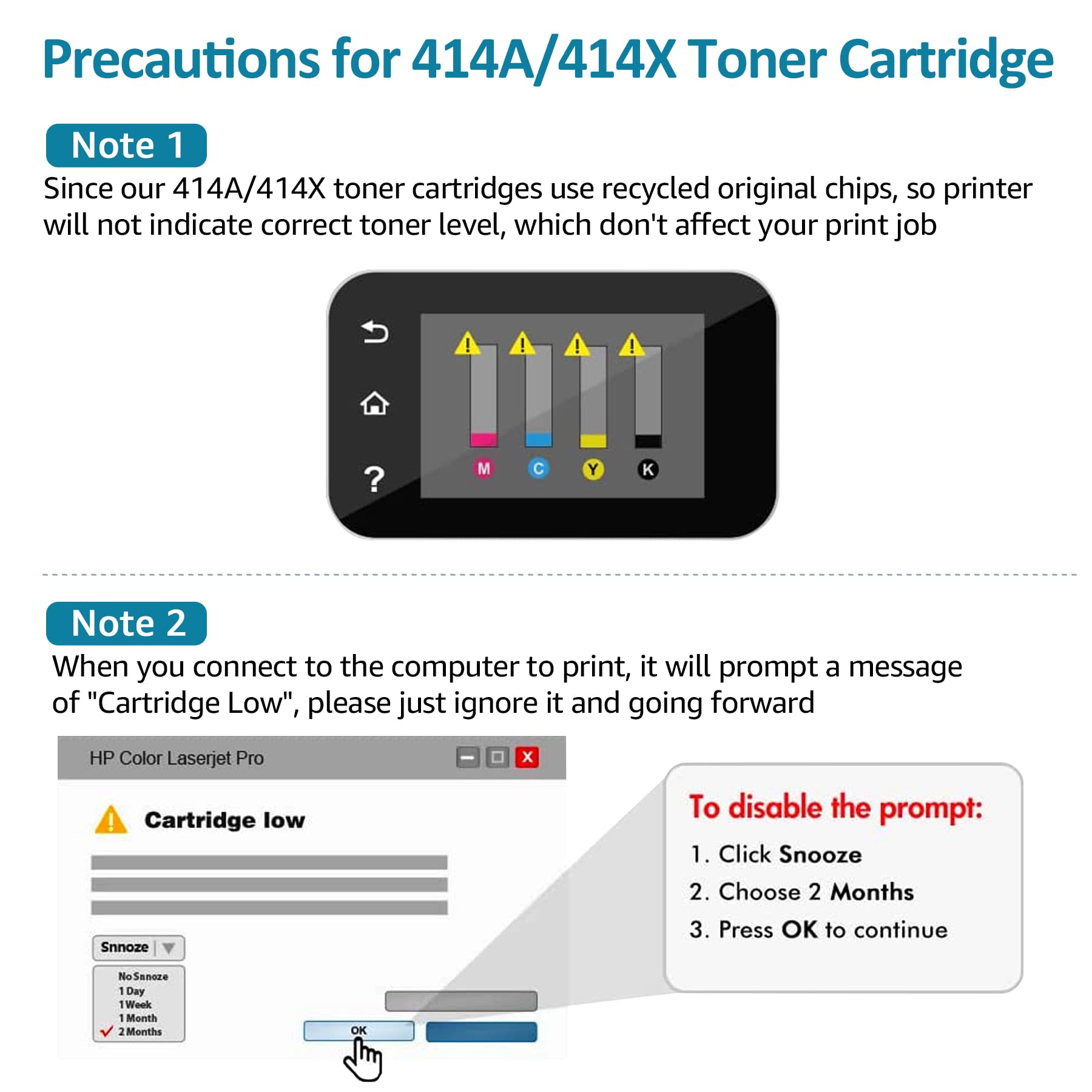 Compatible Toner Cartridge Replacement for HP 414A 414X - High Yield 4-Pack (Black, Cyan, Magenta, Yellow) for HP Color LaserJet Pro MFP M479fdw/M479fdn/M479dw/M454dw/M454dn/M455dn/M480f Printers - Perfect for Office & Home Printing Needs