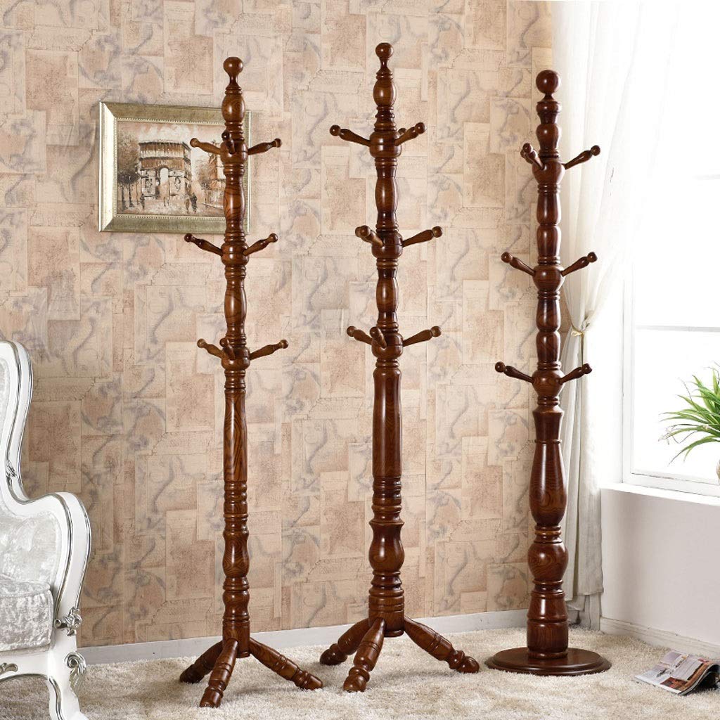 9-Hook Wooden Coat Rack - Free Standing Entryway Hanger for Hats, Clothes & Scarves (72.8in Tall) - Perfect for Hallway, Bedroom & Mudroom Organization