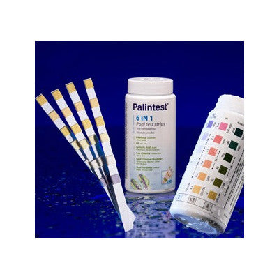 Palintest 6-in-1 Pool Water Test Strips for Chlorine, pH, Alkalinity - Fast & Accurate Swimming Pool Water Testing Kit for Home & Spa Maintenance