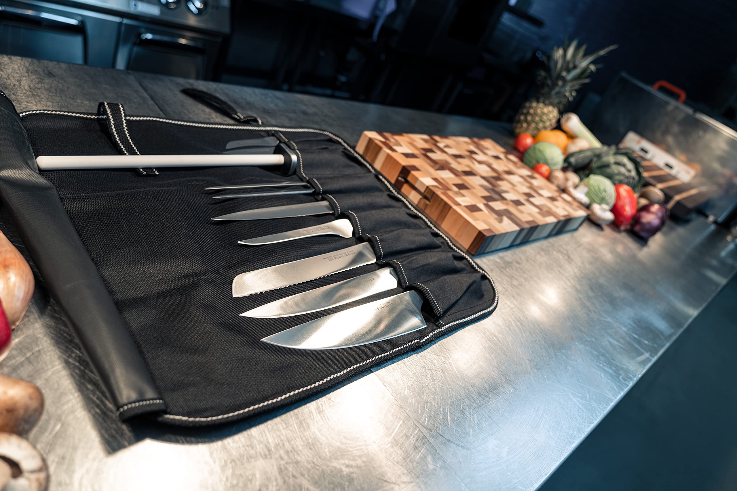 Premium Equilibrium Professional Chef’s Knife Set - 9-Piece Kitchen Knives with Shears & Knife Case (CS-1502/10) for Home Cooking, Restaurant Use & Culinary Gifts