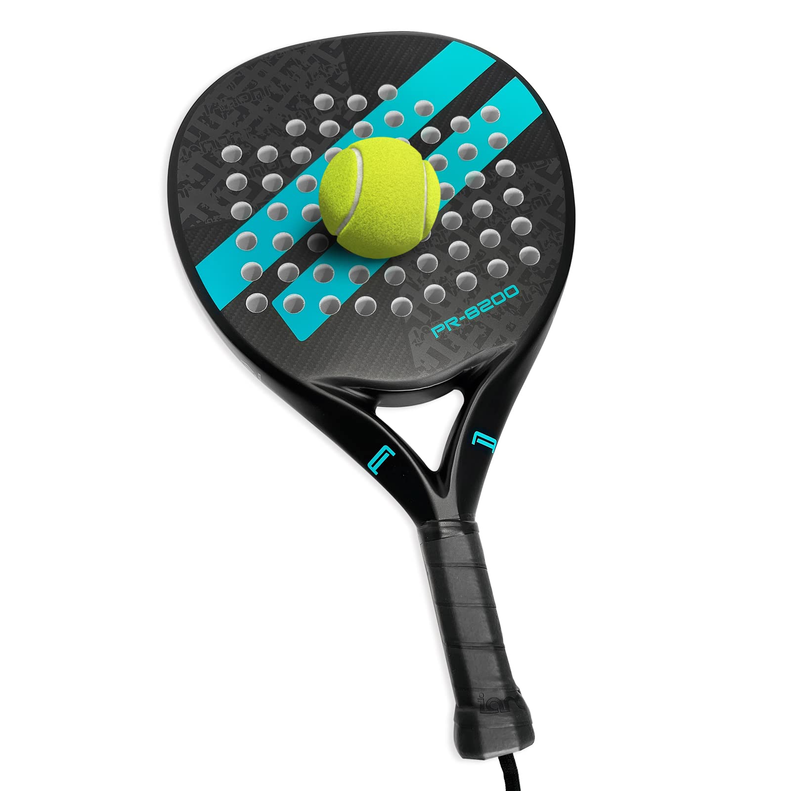 Premium Carbon Fiber Padel Racket with EVA Memory Flex Foam Core - Lightweight Tennis Paddle for Professional & Recreational Play - Ideal for Court Sports & Outdoor Games