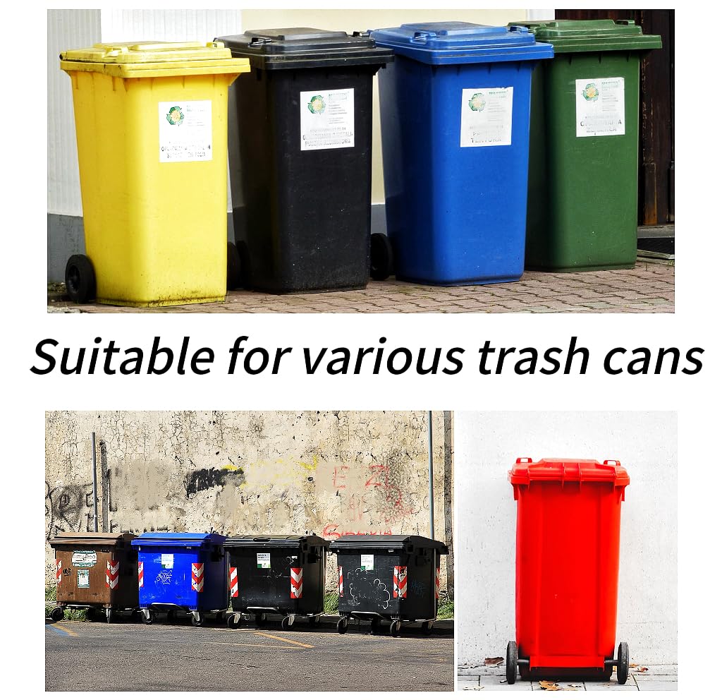 4Pcs Heavy-Duty Trash Can Locks - Adjustable Animal Proof Garbage Bin Lid Locks for Bears, Raccoons & Squirrels - Durable Outdoor Trash Can Security for Wheelie Bins, Metal & Plastic Containers - Perfect for Camping, Backyards & Wildlife Areas