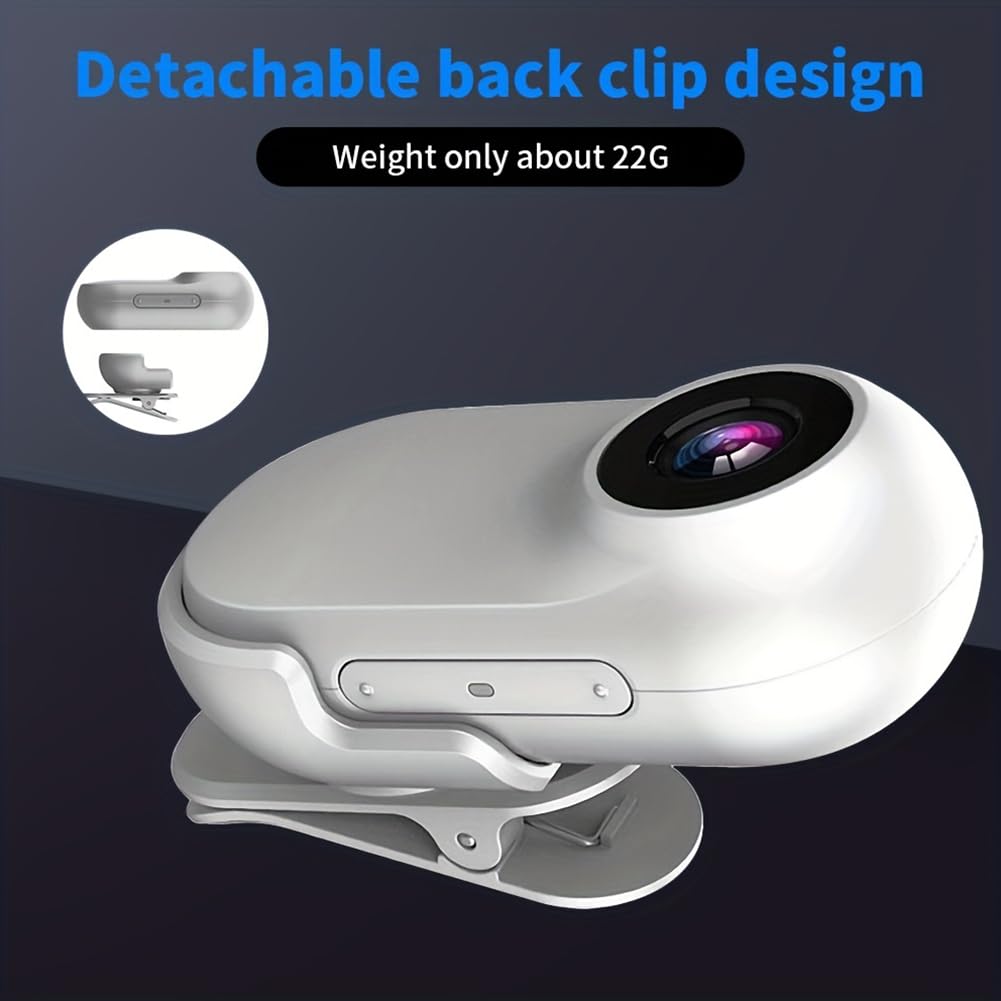 **HD 1080P Wireless Cat & Dog Collar Camera - Mini Pet Body Camera for Outdoor Adventures, Home Monitoring, and Pet Safety - Perfect Birthday Gift for Cats & Dogs (White)**    *(Use Cases: Monitor your pet's activities, capture outdoor adventures, ensure pet safety at home, and create fun memories with your furry friend!)*
