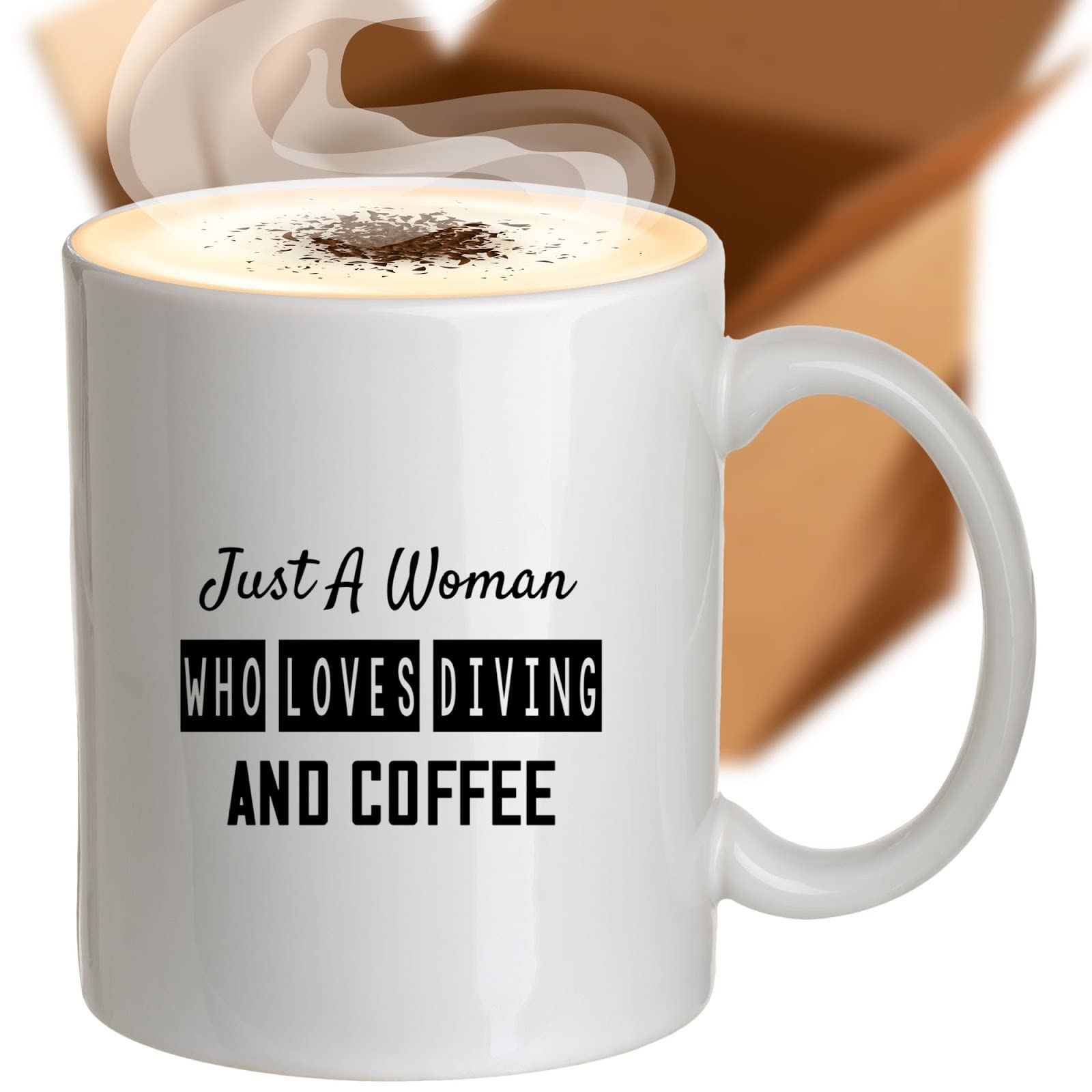 Diving Coffee Mug - Perfect Gift for Women Who Love Scuba Diving & Coffee | 542570 | Ideal for Beach Trips, Office Use & Diving Enthusiasts