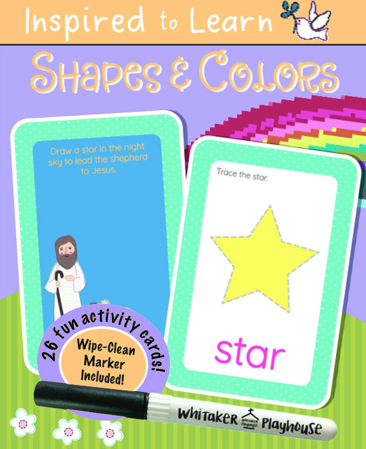 Shapes & Colors Wipe-Clean Flash Cards for Toddlers - Early Learning Educational Toys for Preschool & Kindergarten - Perfect for Home, Classroom & Travel Activities