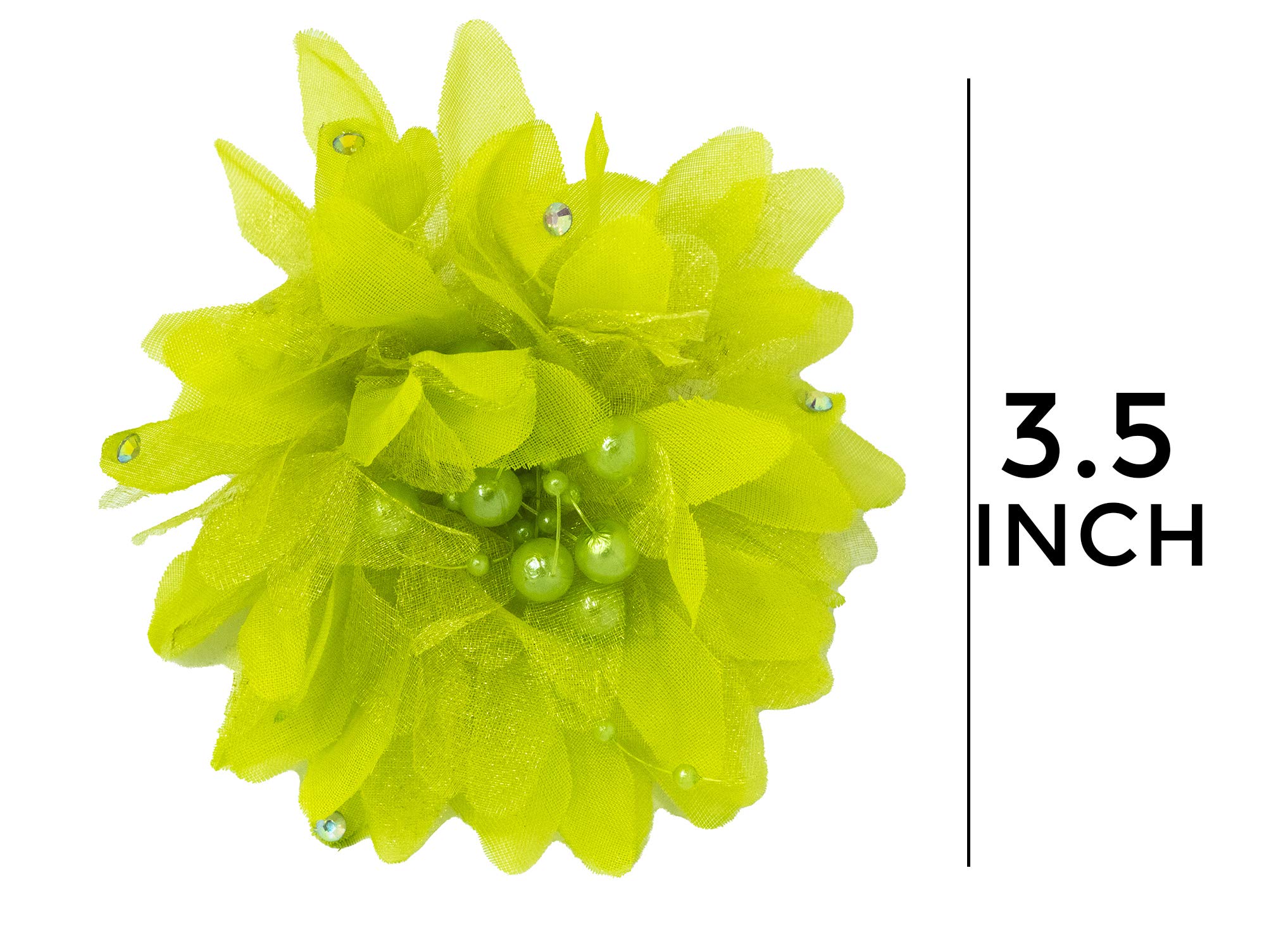 Elegant Floral Hair Clips for Women - 2-Pack Light Green Hairpins with Flower Design | Perfect for Weddings, Parties & Everyday Styling