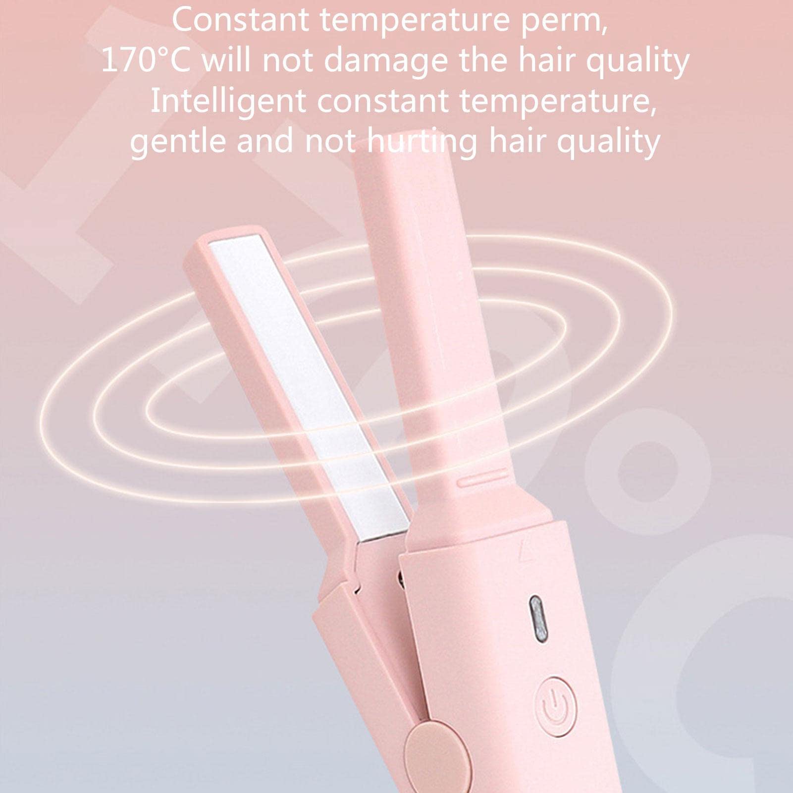 Portable Cordless USB Hair Straightener - Travel Flat Iron for Short & Long Hair | USB-Powered, No Battery Needed | Perfect for Home, Travel & On-the-Go Styling