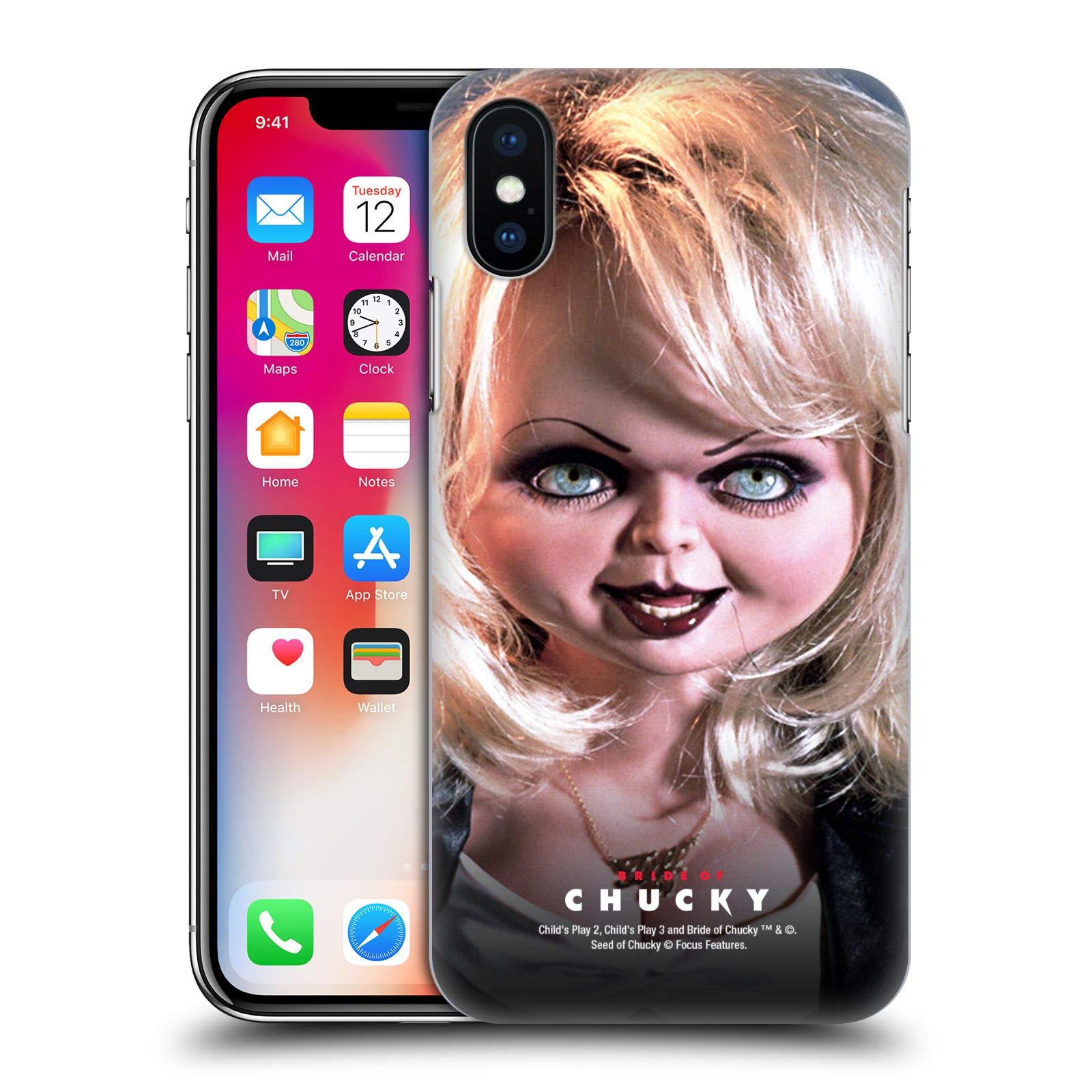 Bride of Chucky Tiffany Doll iPhone X/Xs Case - Officially Licensed Hard Back Cover by Head Case Designs, Perfect for Halloween, Cosplay, and Horror Movie Fans