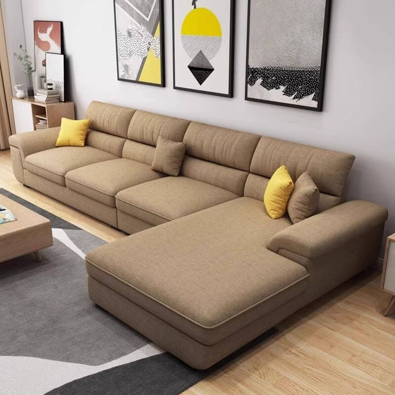Modern L-Shaped Upholstered Recliner Sofa in Olive Green, Oatmeal & Midnight Black - Right Facing Sectional Couch for Living Room, Home Theater & Family Room Relaxation