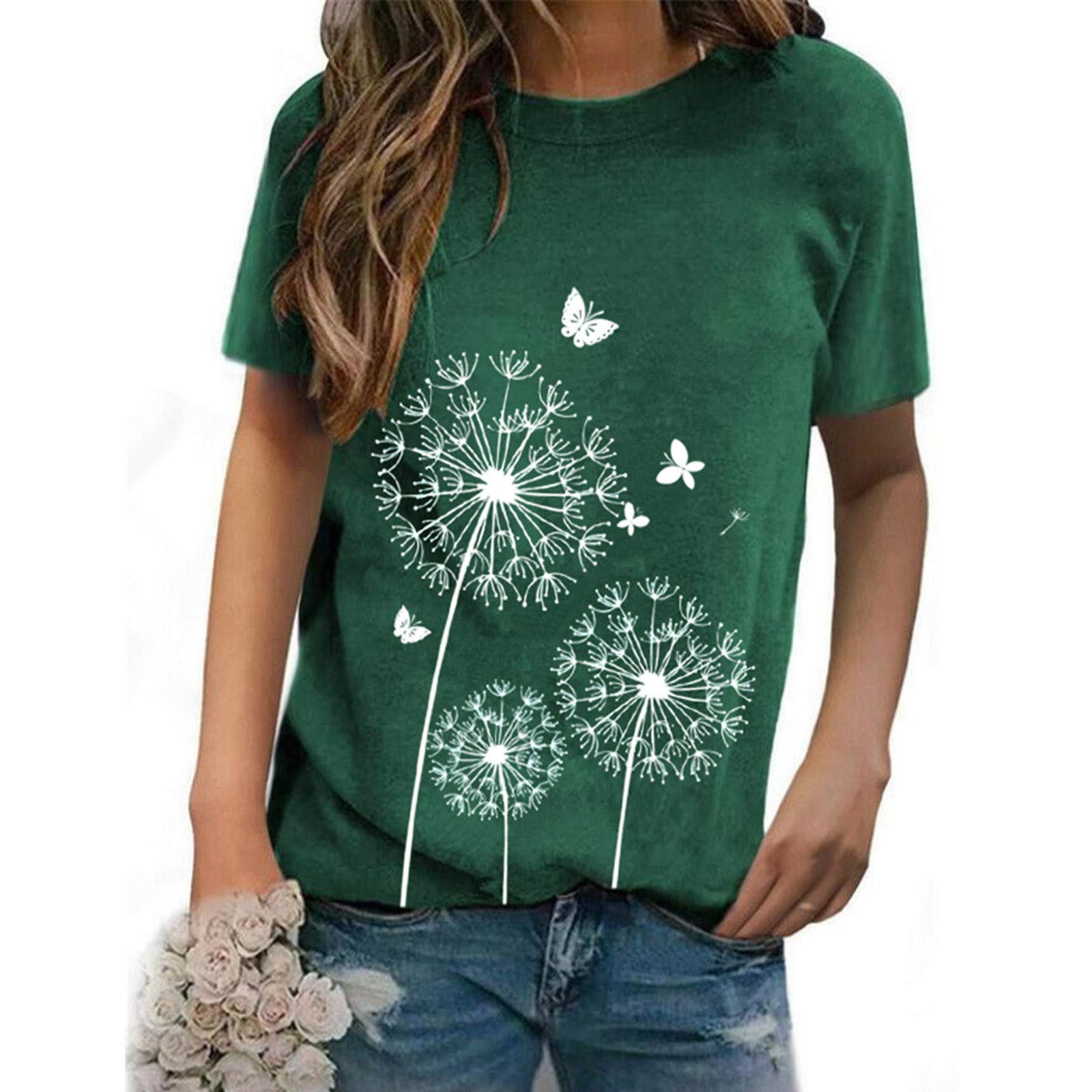 Women's Short Sleeve Plaid Print T-Shirt - Valentine's Day Casual Love Heart Blouse Top | Perfect for Date Nights, Gifts & Everyday Wear