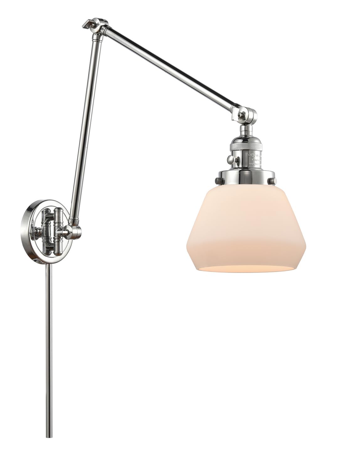 Franklin Restoration Collection LED Swing Arm Lamp - 238-PC-G171-LED, Adjustable Desk Light for Reading, Office, Study & Bedroom Nightstand Lighting