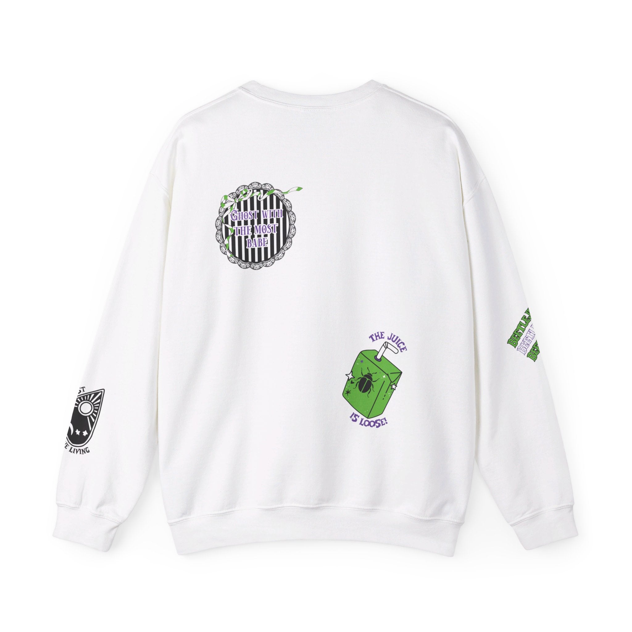 Beetlejuice Movie Inspired Graphic Crewneck Sweatshirt - Casual Halloween & Cosplay Outfit for Men and Women