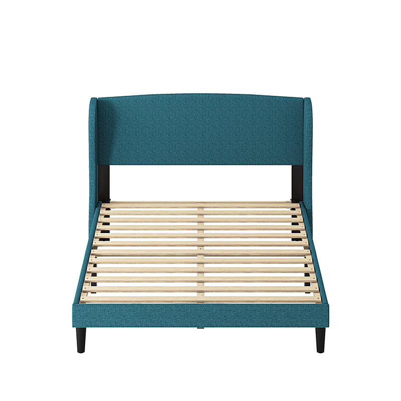 Baotist Upholstered Wingback Platform Bed Frame - Queen Size Modern Bedroom Furniture for Master Bedroom, Guest Room & Apartment