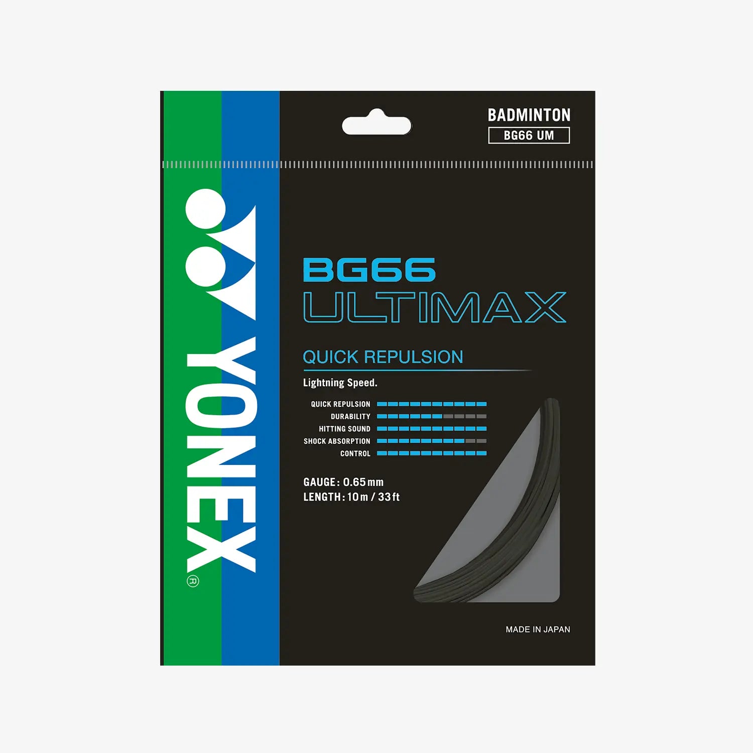 Yonex BG 66 Ultimax Badminton String - 10m Length, 9 Color Options | High-Performance String for Competitive Play & Professional Badminton Training