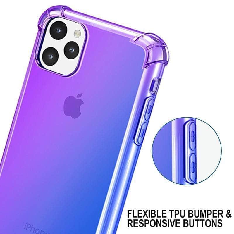Shockproof Silicone Gradient iPhone 12 Pro Max Case - Durable Protective Phone Cover for iPhone 12 Pro Max - Perfect for Outdoor Activities, Travel & Everyday Use